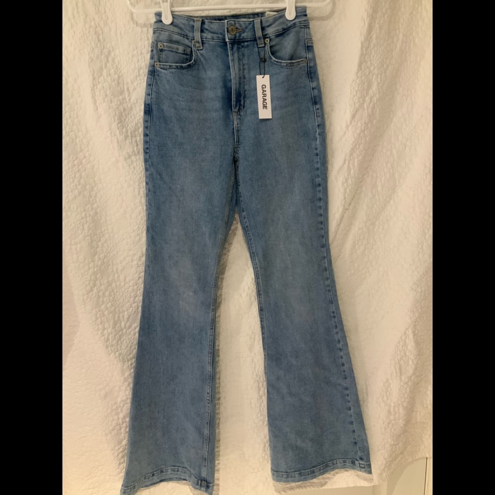Garage denim jeans flared leg Lucy Blue size 24